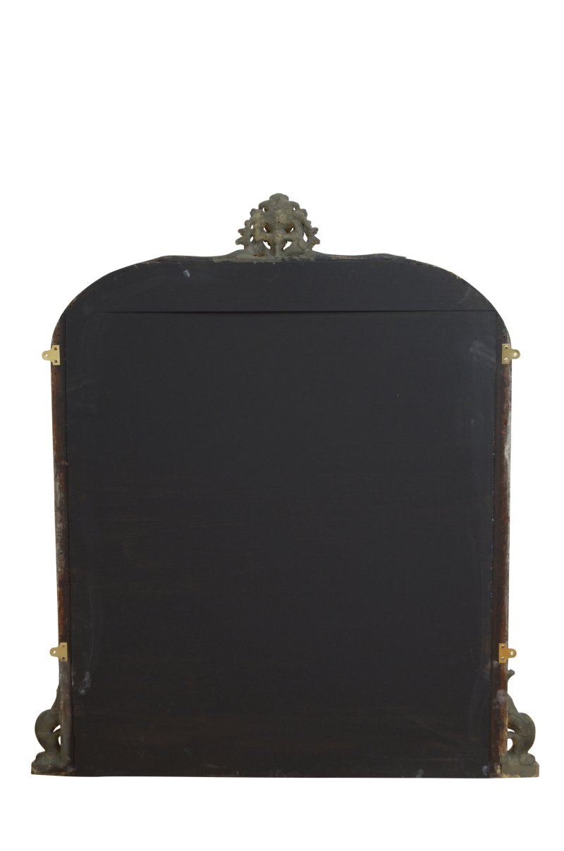 A Large Antique 19th Century Gilded Overmantel Mirror H155cm - Image 12