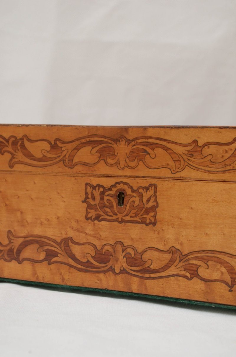 Victorian Bird's-eye Maple Jewellery Box With Tray - Image 9