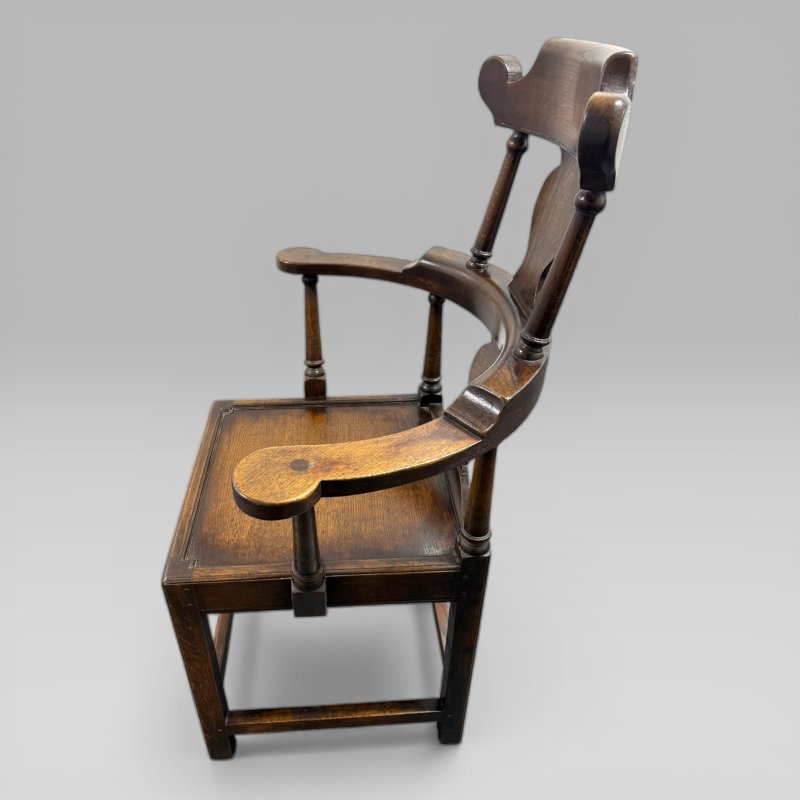 Late 20th Century Oak Wainscot Armchair in the 17th Century William & Mary Style - Image 5