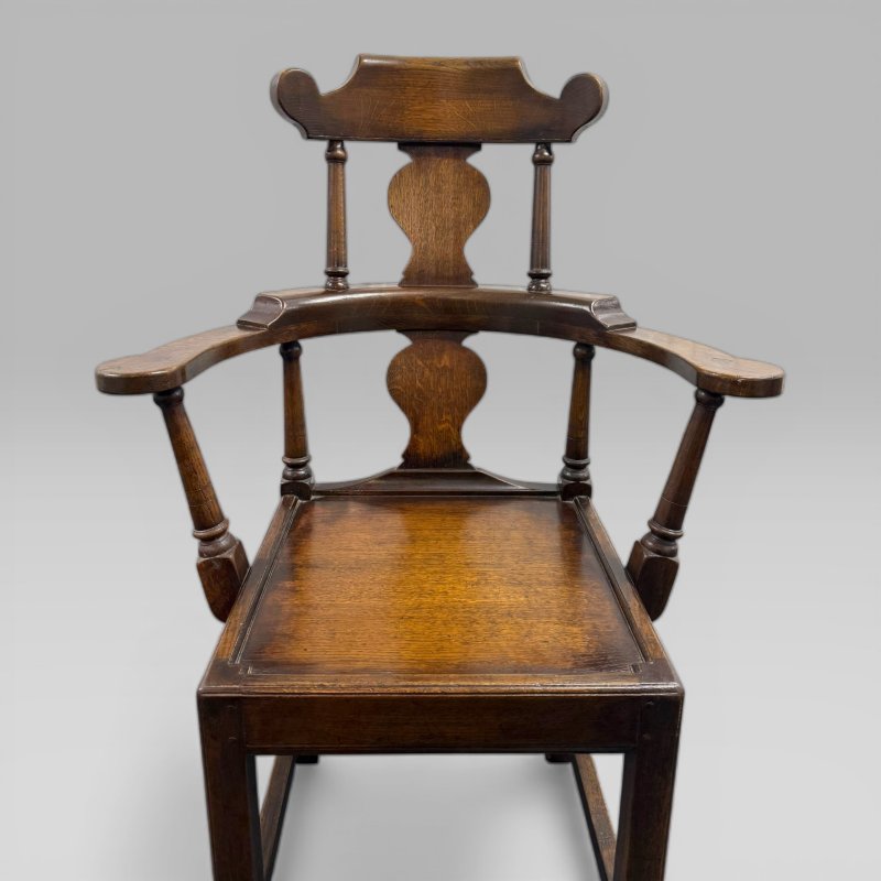 Late 20th Century Oak Wainscot Armchair in the 17th Century William & Mary Style - Image 6