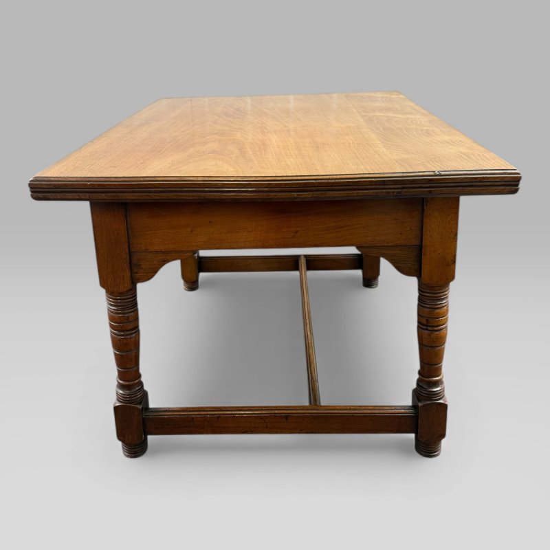 Antique Victorian Walnut Arts and Crafts Coffee Table - Image 7