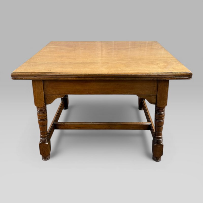 Antique Victorian Walnut Arts and Crafts Coffee Table - Image 8
