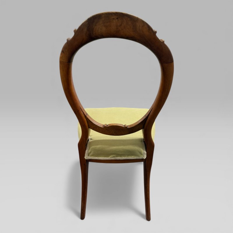 Pair of Antique Victorian Walnut Balloon Back Chairs - Image 8