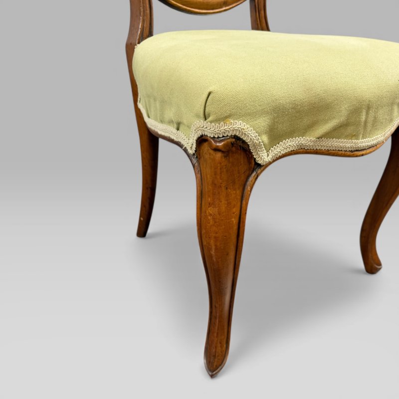 Pair of Antique Victorian Walnut Balloon Back Chairs - Image 7