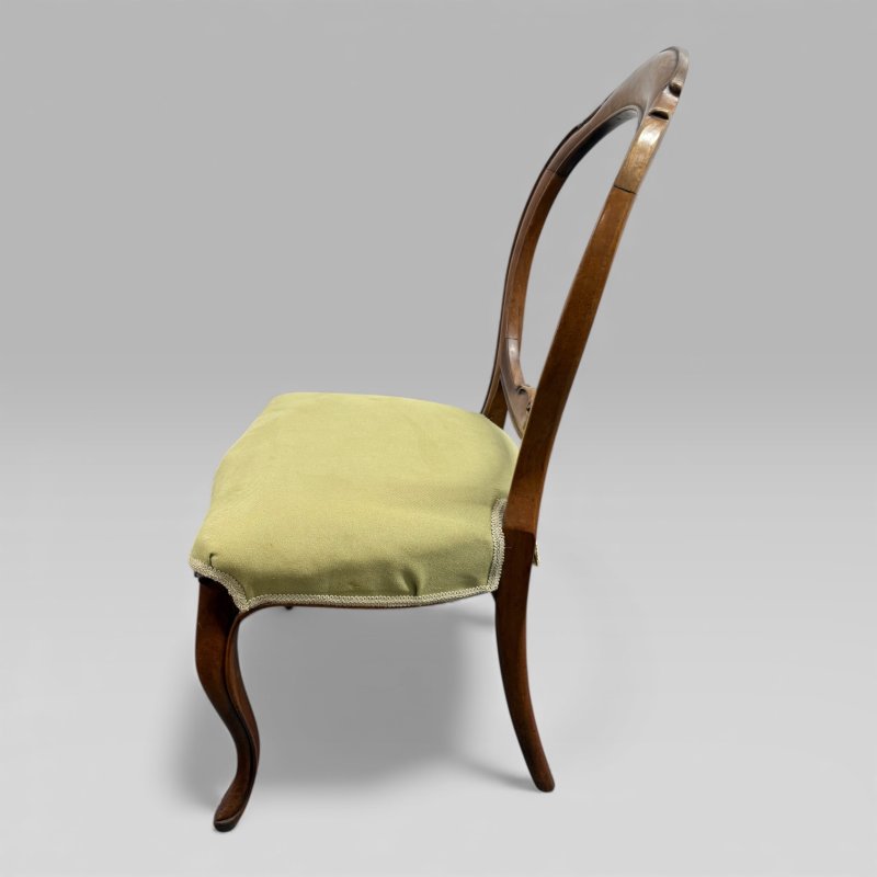 Pair of Antique Victorian Walnut Balloon Back Chairs - Image 9