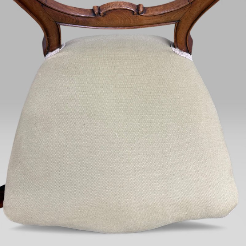 Pair of Antique Victorian Walnut Balloon Back Chairs - Image 12