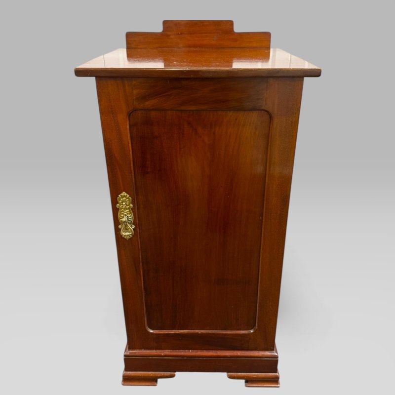 Antique Mahogany Bedside Cabinet / Pot Cupboard with Ogee Feet