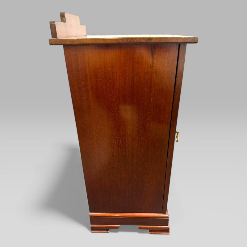 Antique Mahogany Bedside Cabinet / Pot Cupboard with Ogee Feet - Image 5