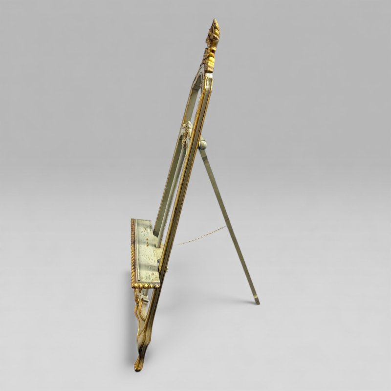 Antique Victorian Painted and Gilt Louis XV Style Artist’s Easel, Film Prop - Image 4