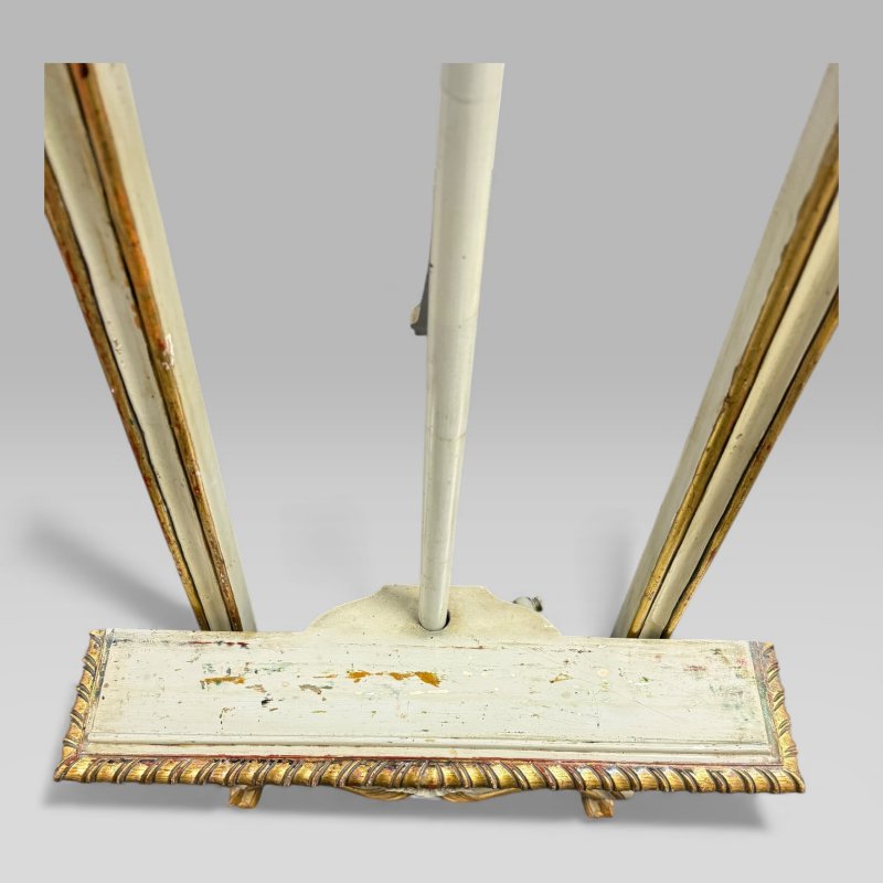 Antique Victorian Painted and Gilt Louis XV Style Artist’s Easel, Film Prop - Image 8