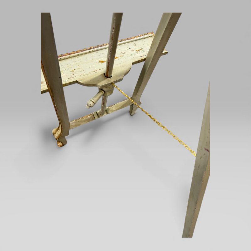 Antique Victorian Painted and Gilt Louis XV Style Artist’s Easel, Film Prop - Image 11