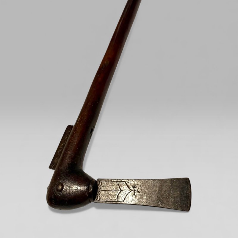 Antique African Ceremonial Axe | 19thC Royal Dahomey Messenger Récade - Image 9