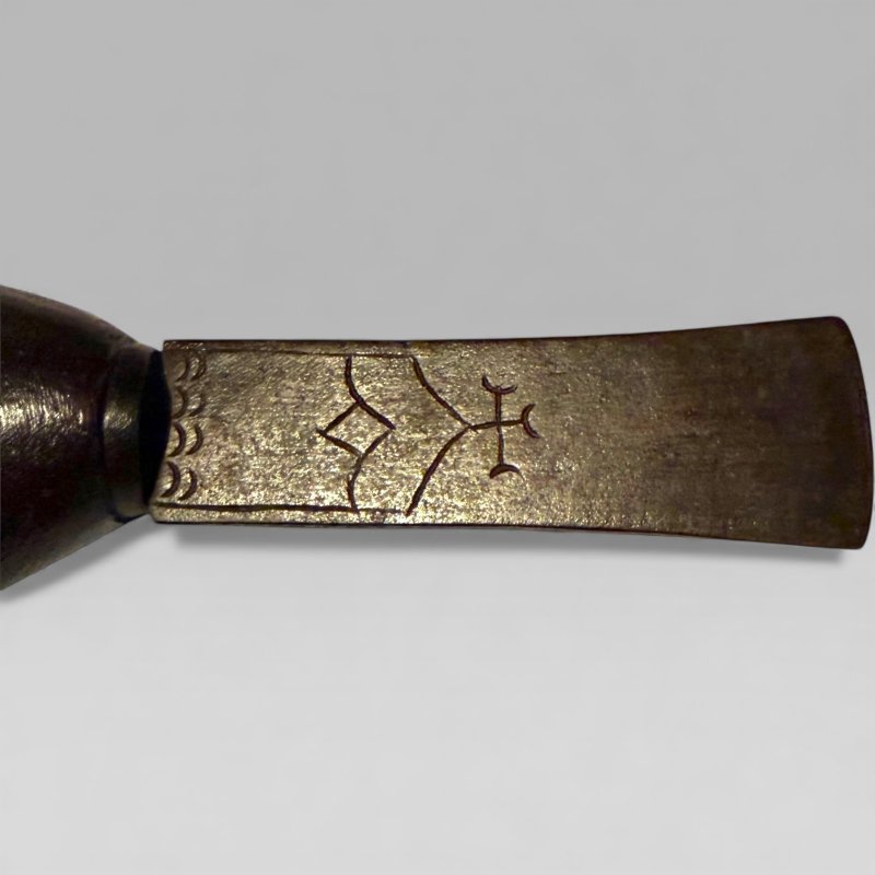 Antique African Ceremonial Axe | 19thC Royal Dahomey Messenger Récade - Image 7