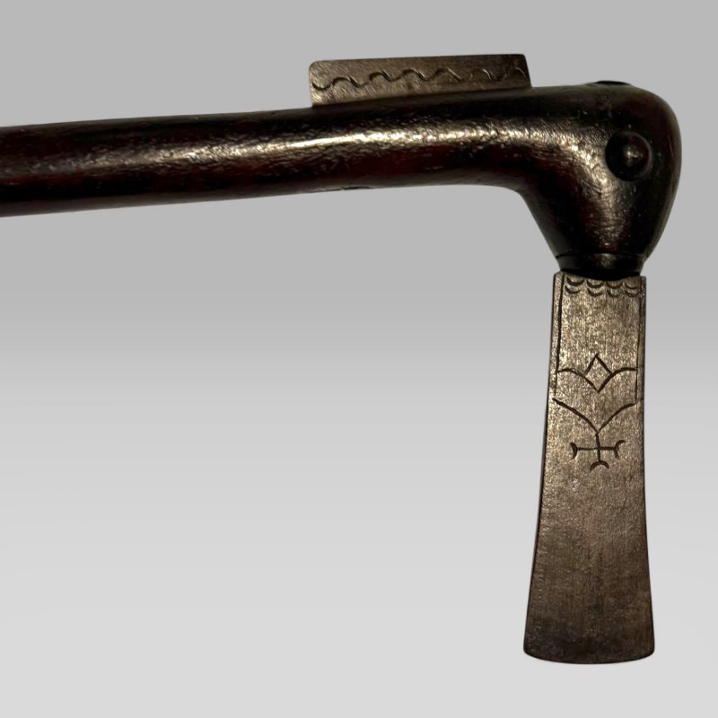 Antique African Ceremonial Axe | 19thC Royal Dahomey Messenger Récade - Image 10
