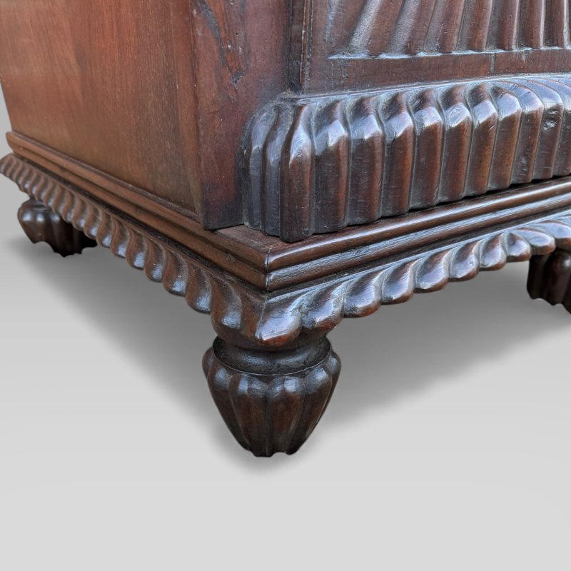 Antique Regency/William IV Anglo-Indian Padouk Carved Sideboard or Desk - Image 8