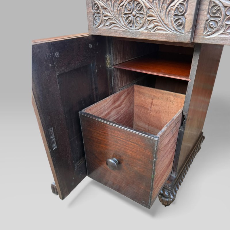 Antique Regency/William IV Anglo-Indian Padouk Carved Sideboard or Desk - Image 15