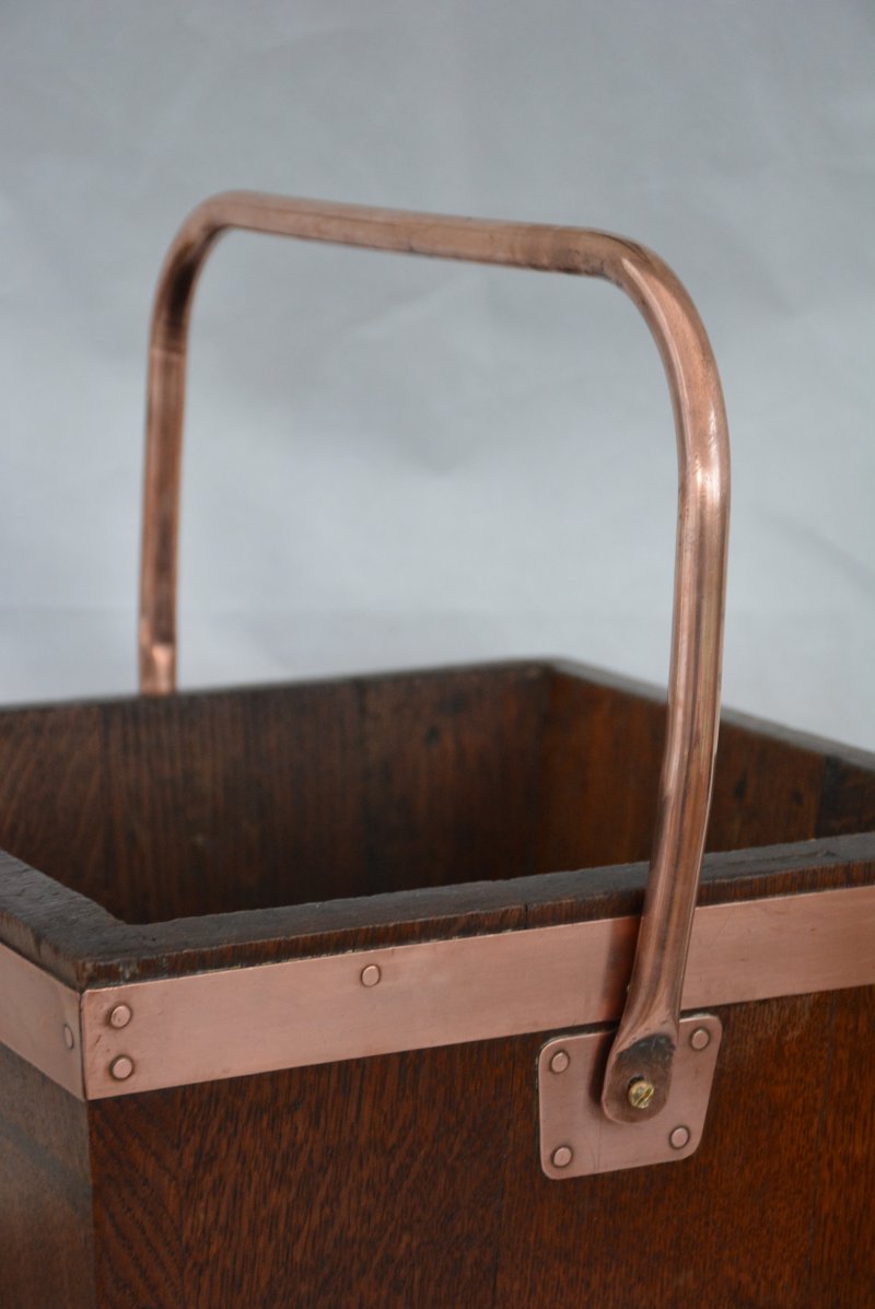Victorian Solid Oak Coal Bucket Peat Bucket In Oak C1870s - Image 4