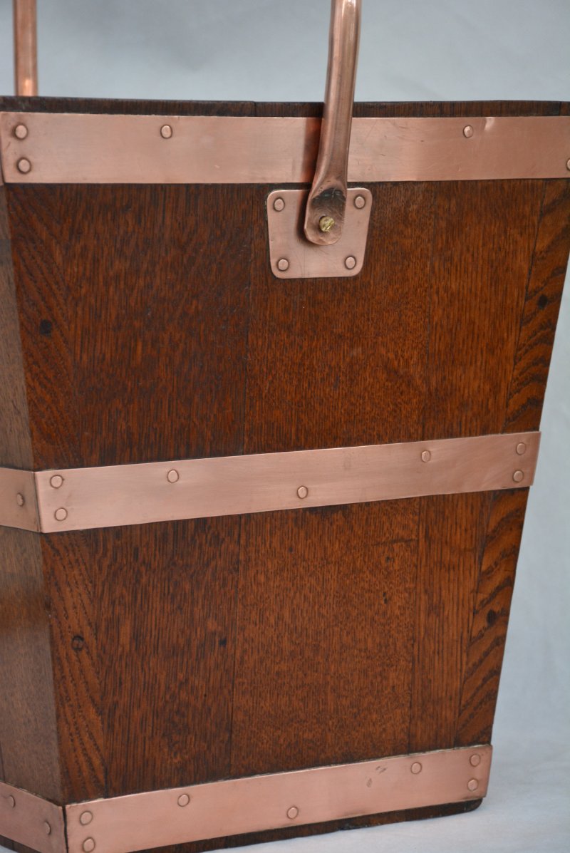 Victorian Solid Oak Coal Bucket Peat Bucket In Oak C1870s - Image 12