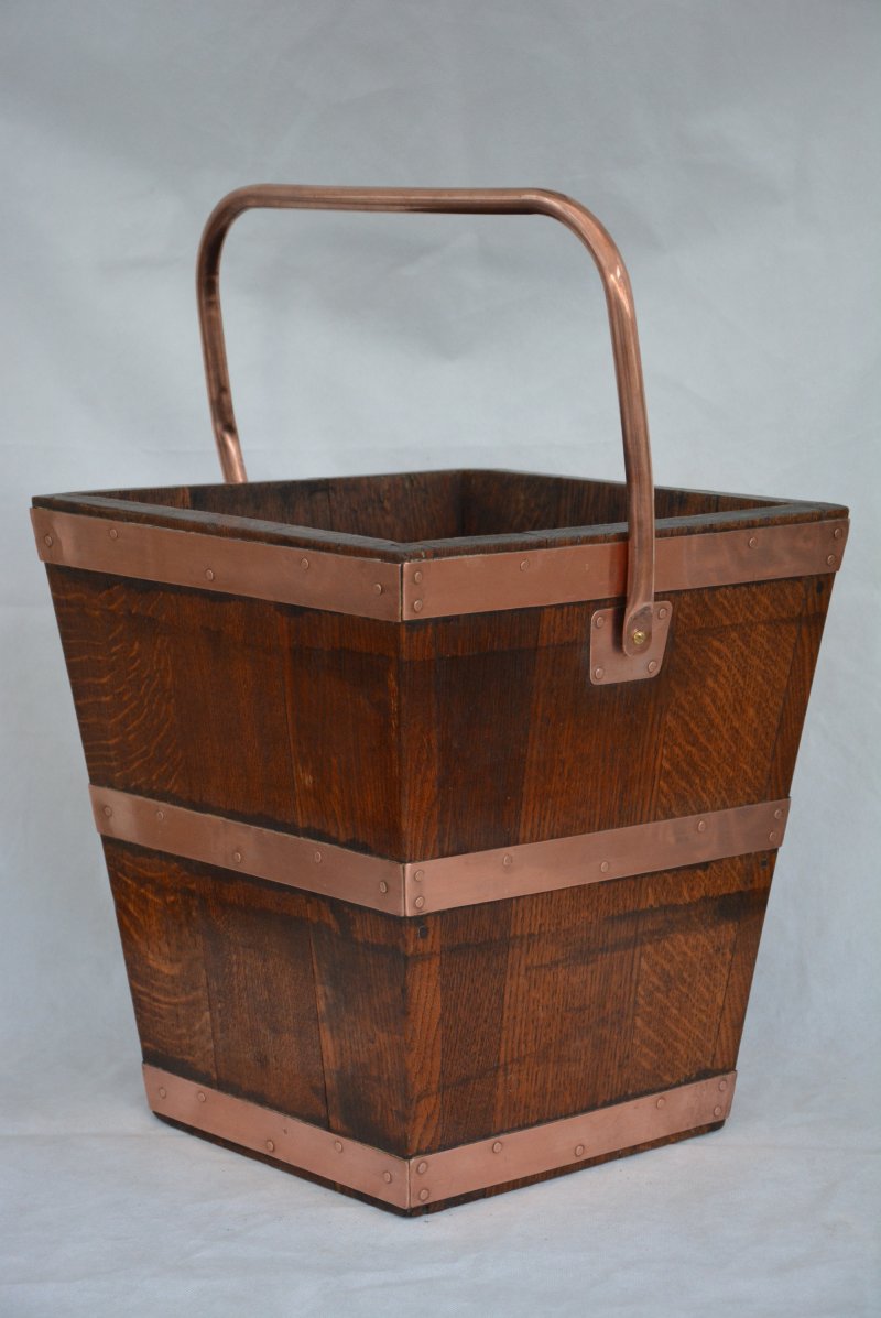 Victorian Solid Oak Coal Bucket Peat Bucket In Oak C1870s - Image 6