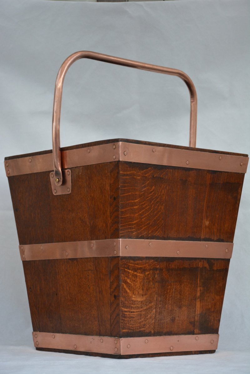 Victorian Solid Oak Coal Bucket Peat Bucket In Oak C1870s - Image 7