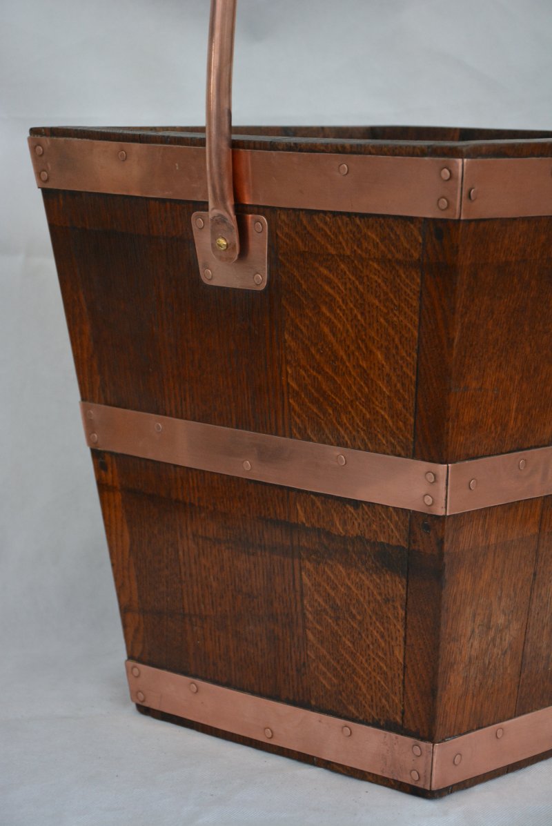 Victorian Solid Oak Coal Bucket Peat Bucket In Oak C1870s - Image 2