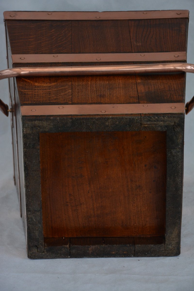 Victorian Solid Oak Coal Bucket Peat Bucket In Oak C1870s - Image 11