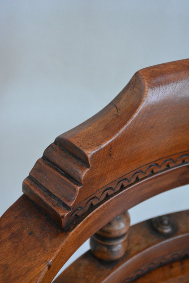 Aesthetic Movement Walnut Swivelling Office Chair - Image 12