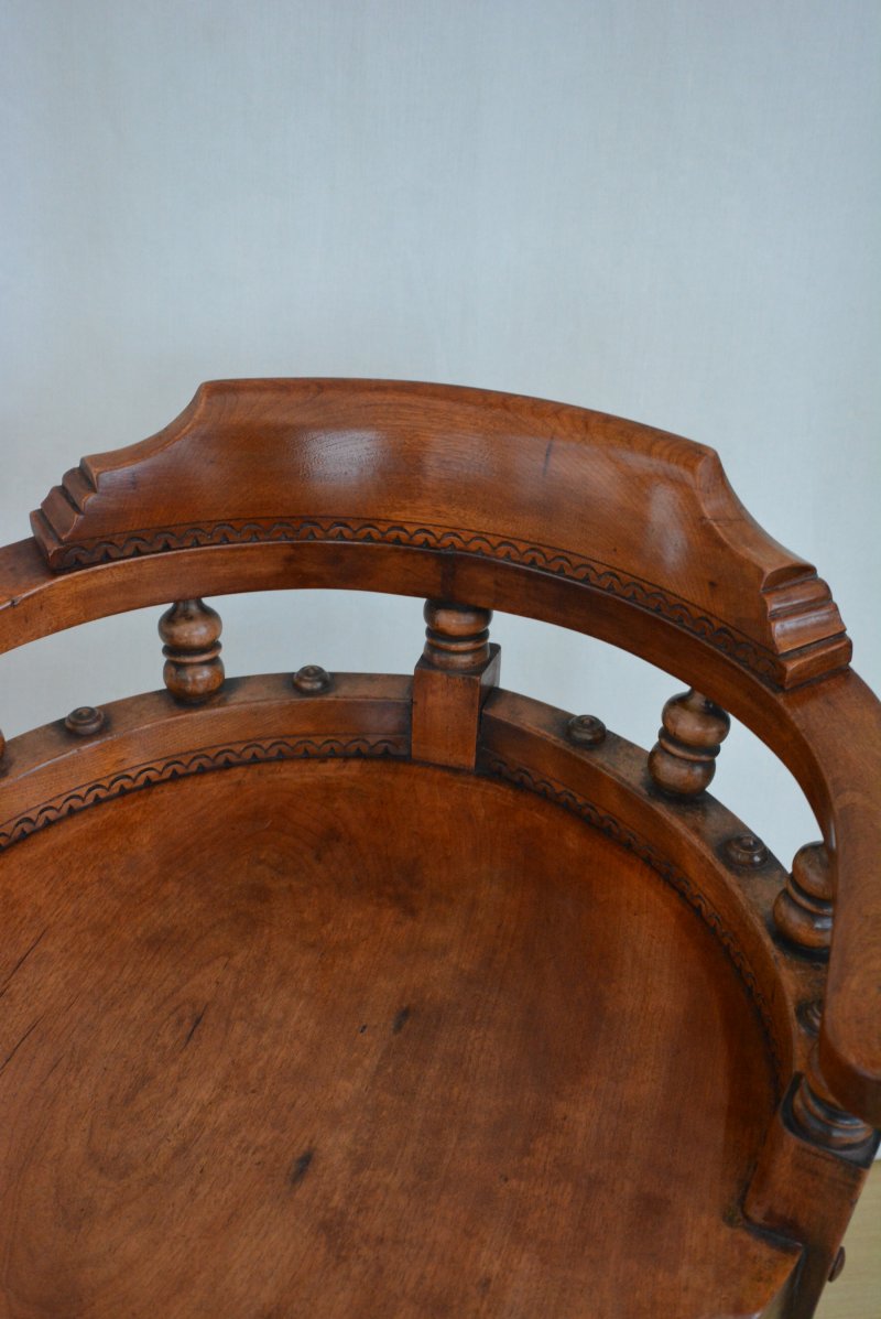 Aesthetic Movement Walnut Swivelling Office Chair - Image 15