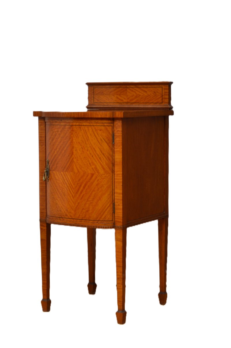 Satinwood Night Stand Edwardian Bedside Cabinet