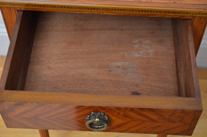 English Edwardian Satinwood Bedside Cupboard - Image 5