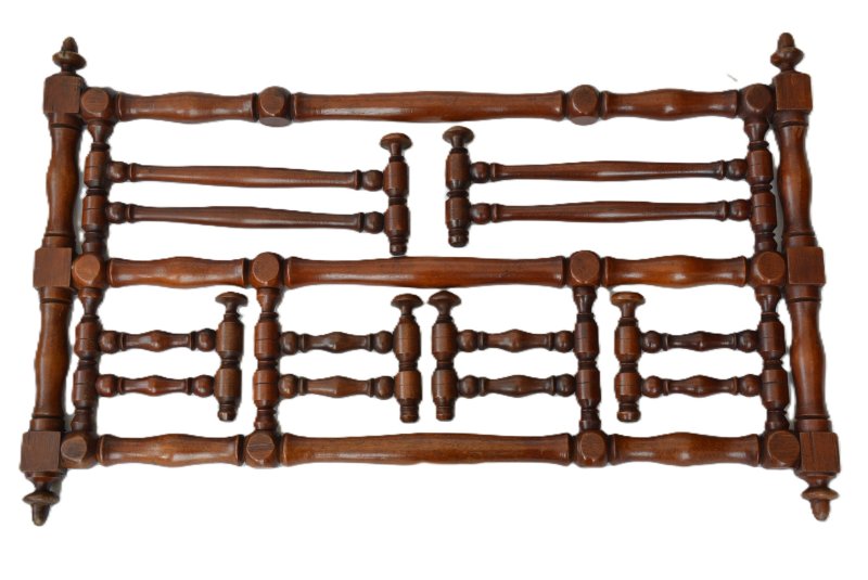 Antique Wall Mounted Coat Rack Wig Rack