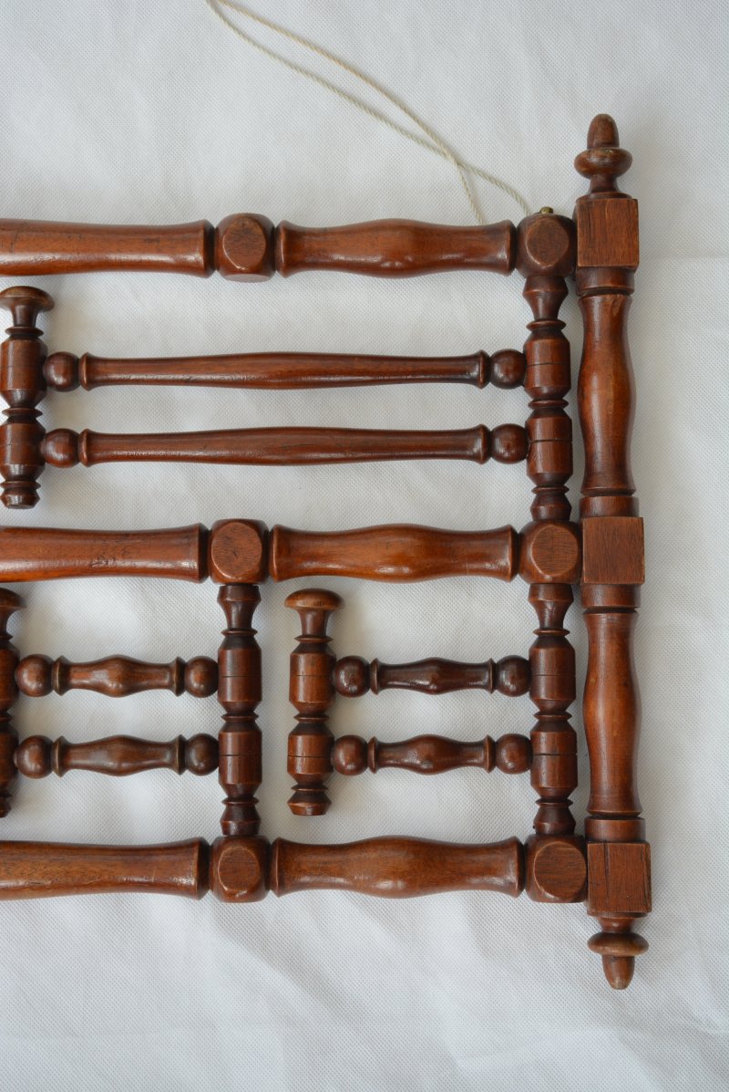 Antique Wall Mounted Coat Rack Wig Rack - Image 13