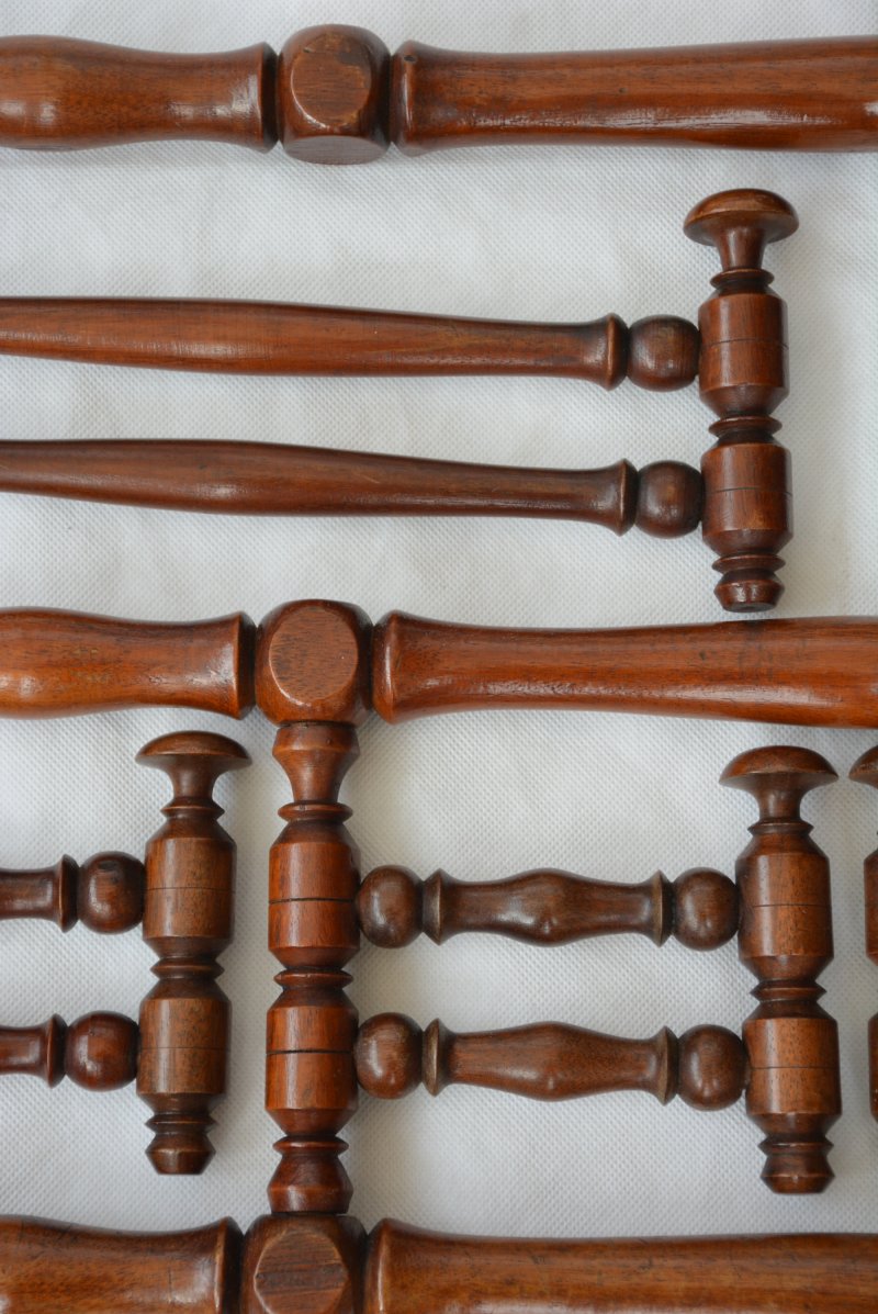 Antique Wall Mounted Coat Rack Wig Rack - Image 10