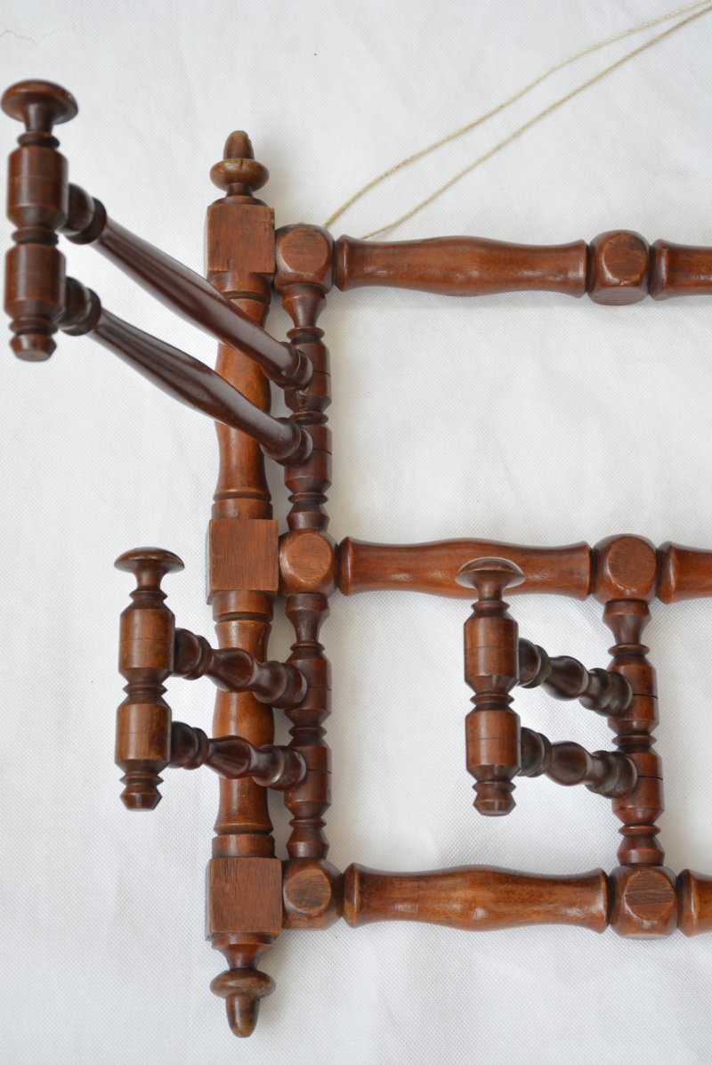 Antique Wall Mounted Coat Rack Wig Rack - Image 3
