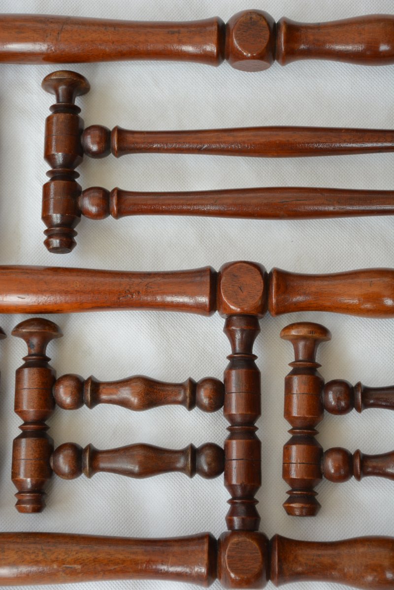 Antique Wall Mounted Coat Rack Wig Rack - Image 14