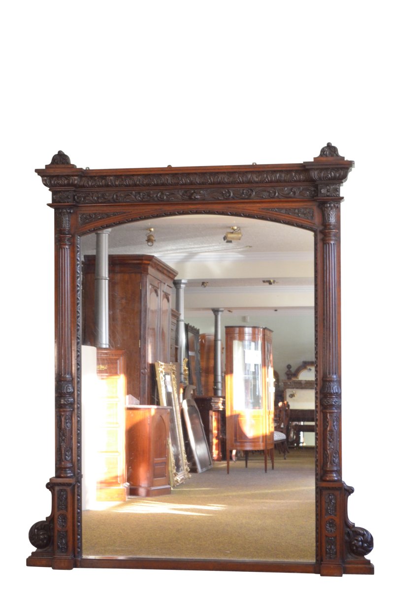 Monumental Victorian Overmantle Mirror / Floor Standing Mirror H200cm - Image 2
