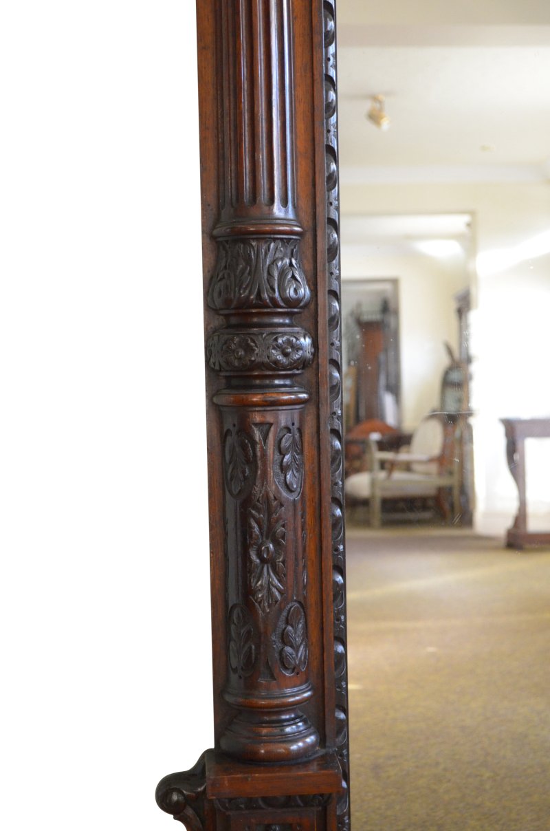 Monumental Victorian Overmantle Mirror / Floor Standing Mirror H200cm - Image 5