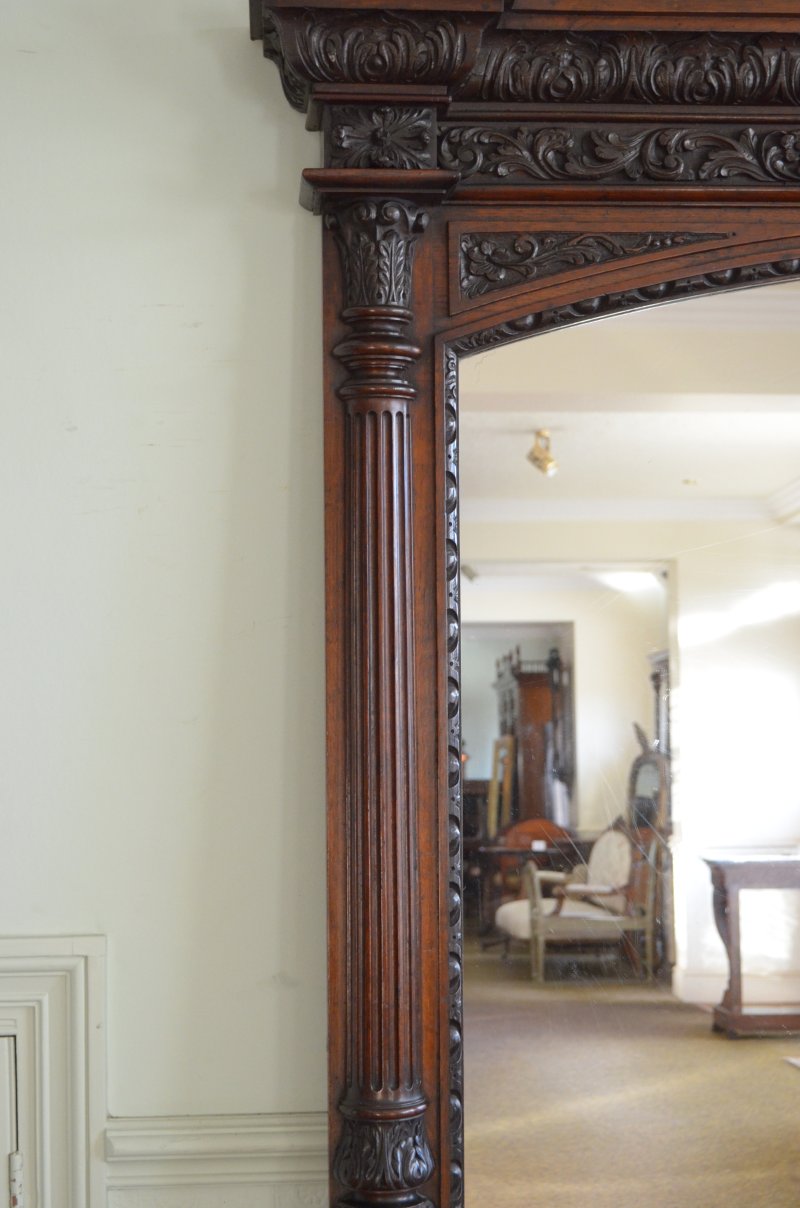 Monumental Victorian Overmantle Mirror / Floor Standing Mirror H200cm - Image 4