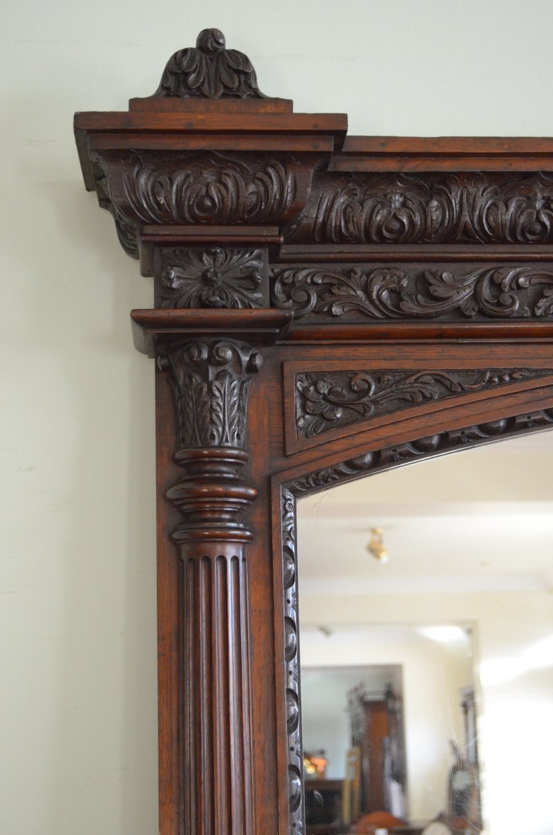 Monumental Victorian Overmantle Mirror / Floor Standing Mirror H200cm - Image 6