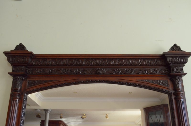 Monumental Victorian Overmantle Mirror / Floor Standing Mirror H200cm - Image 9