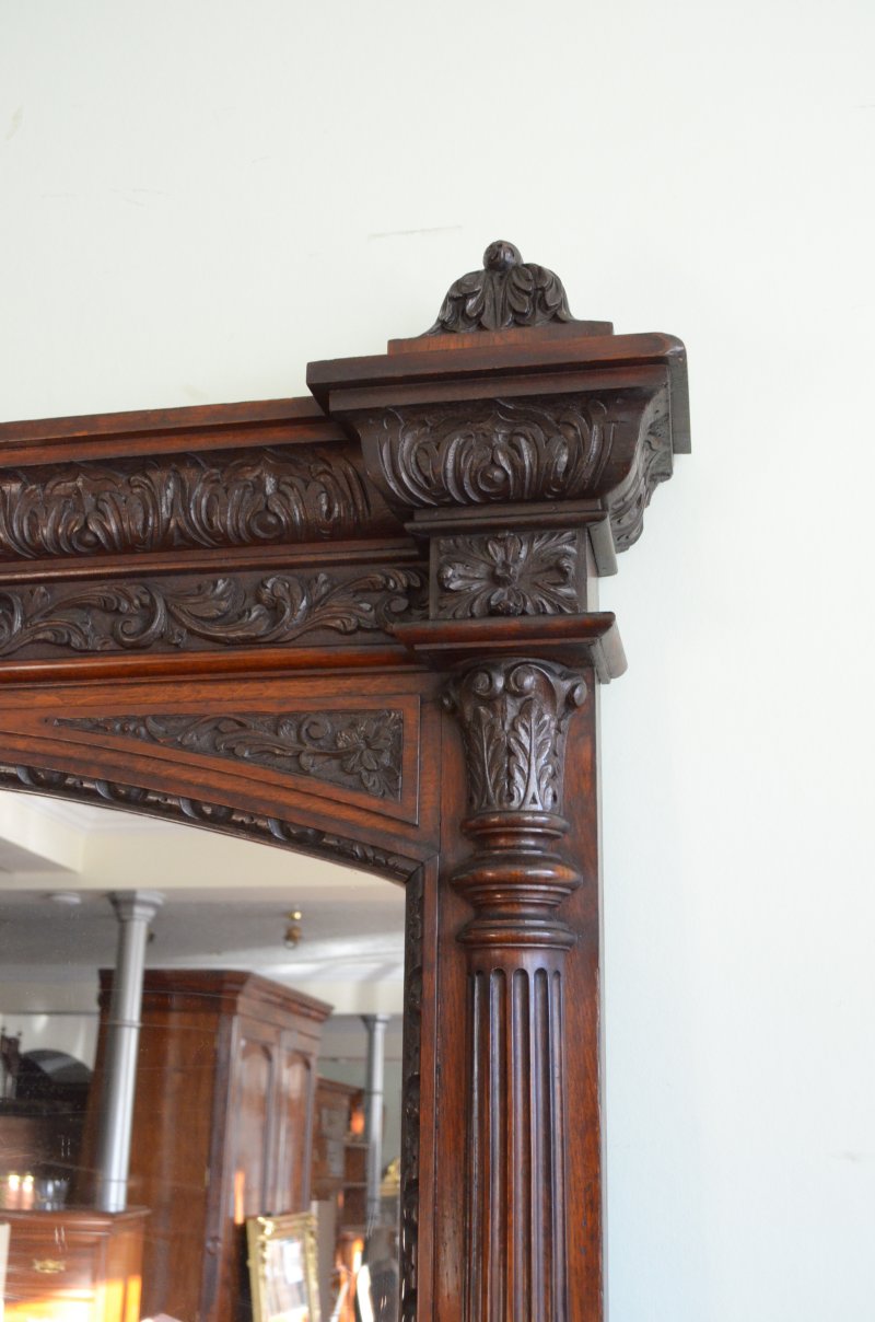 Monumental Victorian Overmantle Mirror / Floor Standing Mirror H200cm - Image 11
