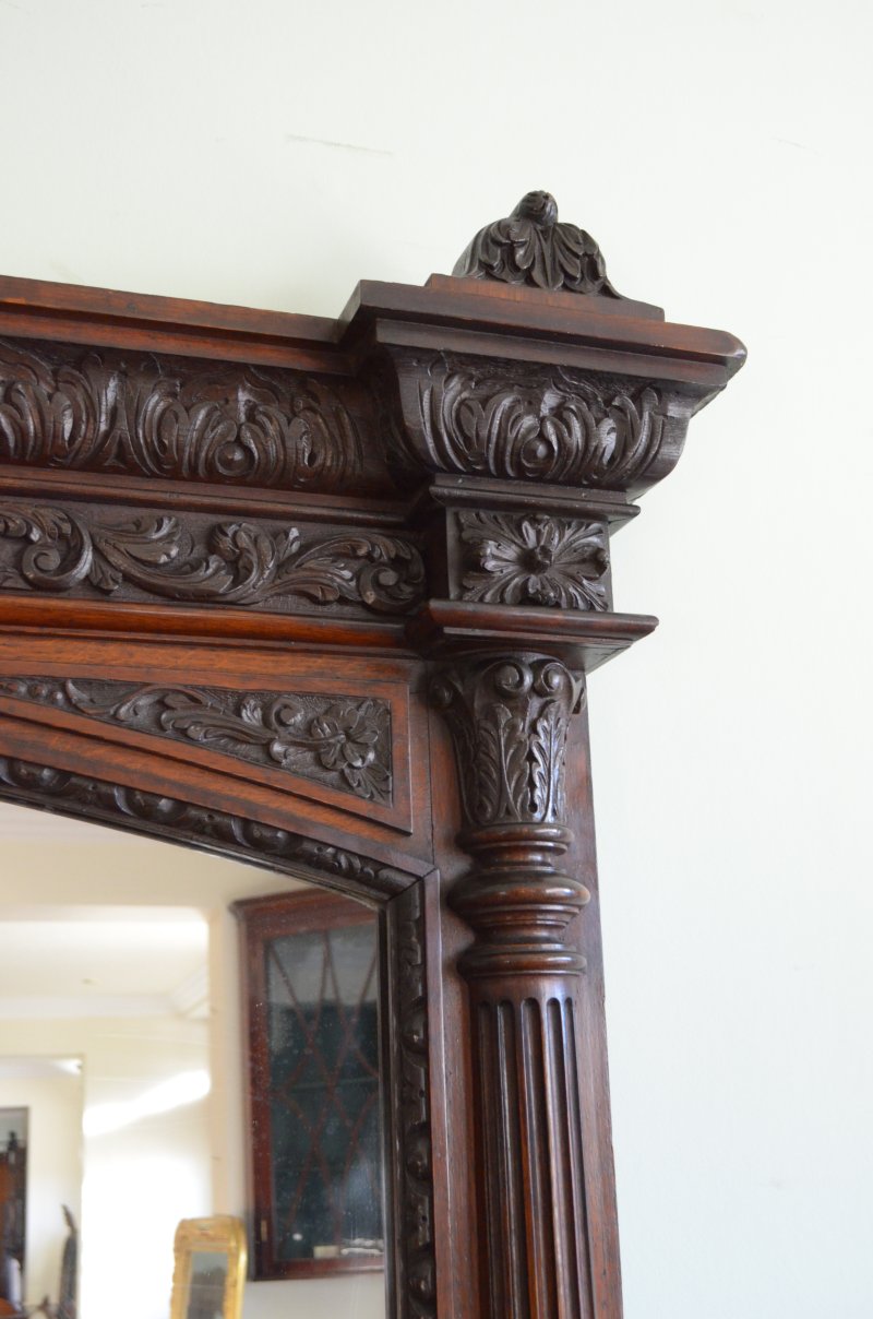 Monumental Victorian Overmantle Mirror / Floor Standing Mirror H200cm - Image 12