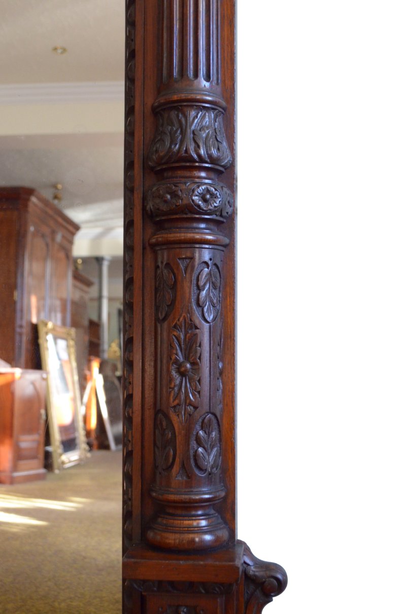 Monumental Victorian Overmantle Mirror / Floor Standing Mirror H200cm - Image 14