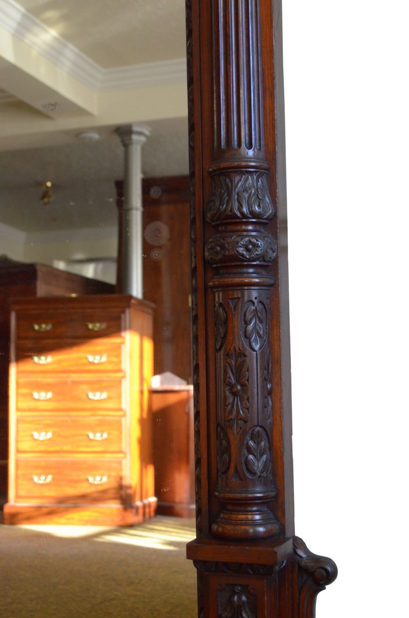 Monumental Victorian Overmantle Mirror / Floor Standing Mirror H200cm - Image 15