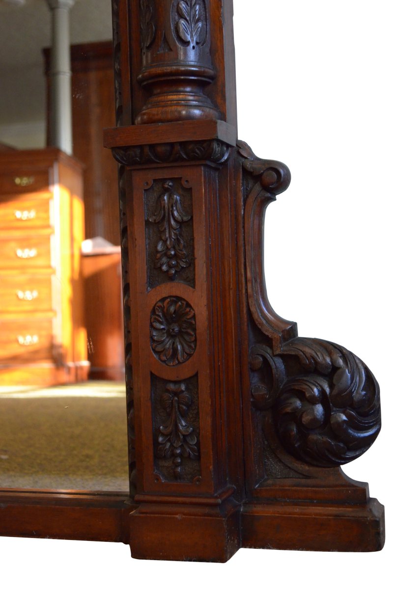 Monumental Victorian Overmantle Mirror / Floor Standing Mirror H200cm - Image 16