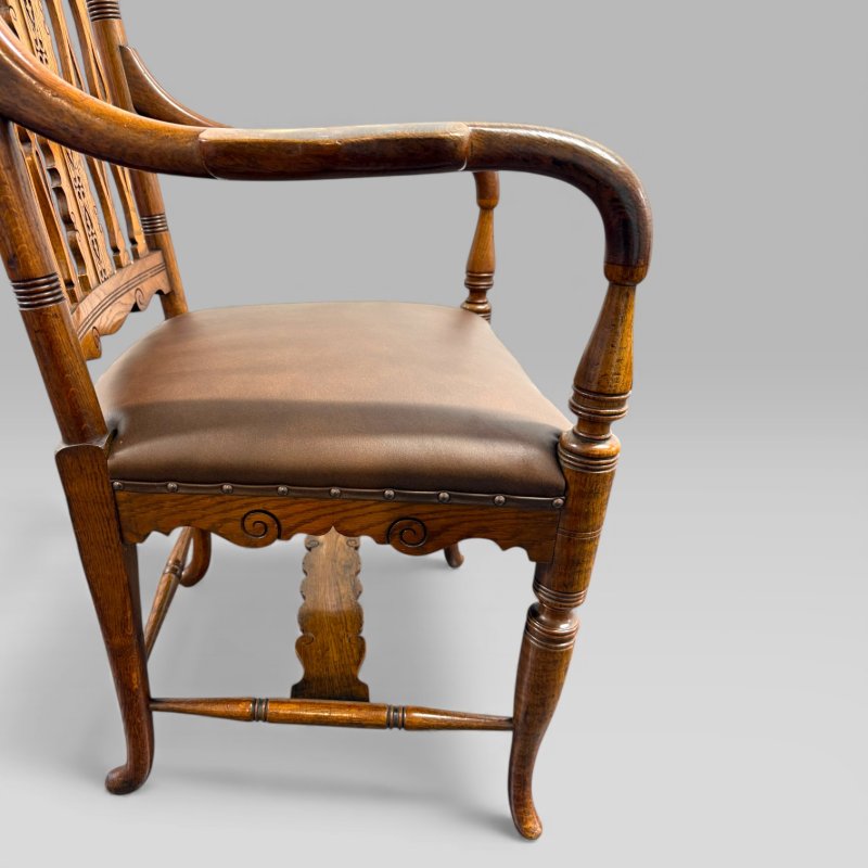 Gillows Victorian Carved Golden Oak Desk Chair attributed to Bruce James Talbert - Image 9