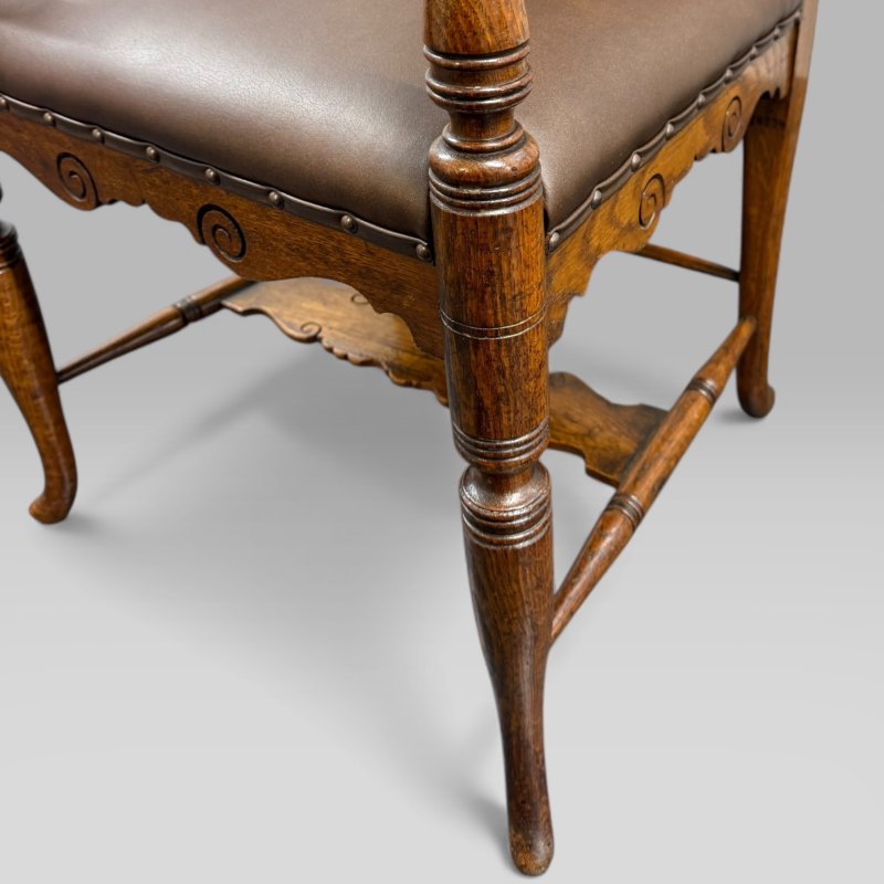 Gillows Victorian Carved Golden Oak Desk Chair attributed to Bruce James Talbert - Image 11
