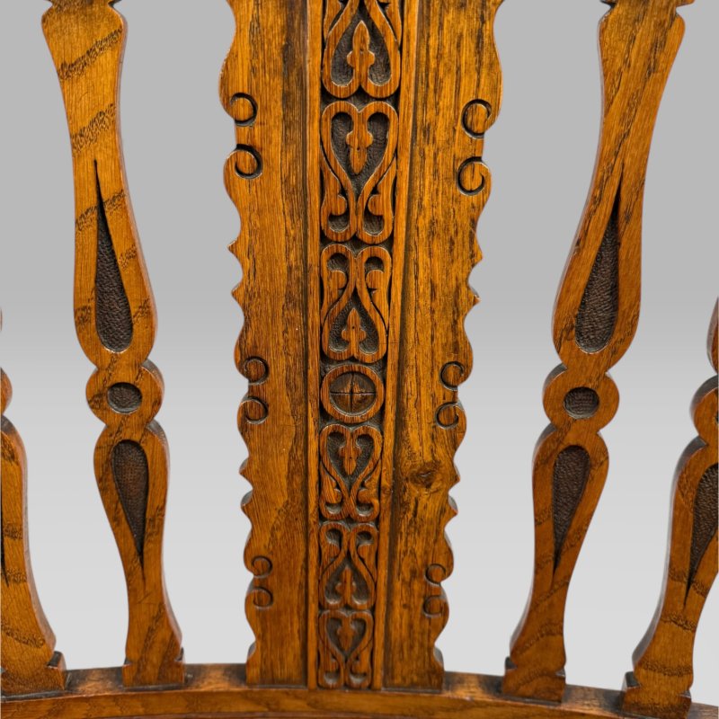 Gillows Victorian Carved Golden Oak Desk Chair attributed to Bruce James Talbert - Image 17