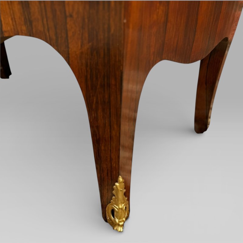 Antique French Rosewood & Marble Brass Ormolu Side Cabinet with Book Shelves - Image 10