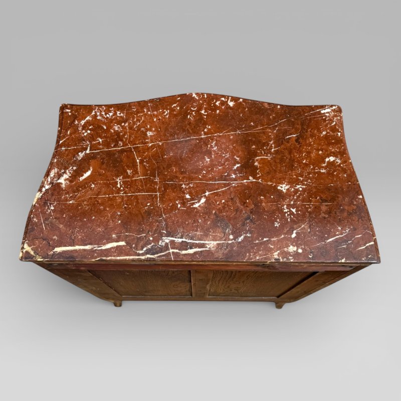 Antique French Rosewood & Marble Brass Ormolu Side Cabinet with Book Shelves - Image 11